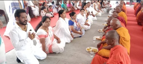 श्रावस्ती बुध्दविहार येथे श्रामनेर संघाचे स्वागत