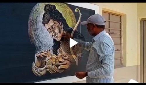 बघा व्हिडिओ – फलक रेखाटन श्रीराम नवमी