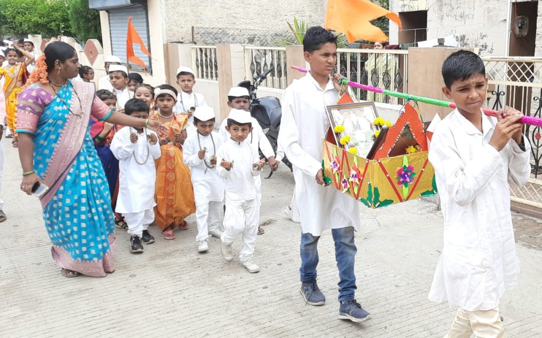 बी.जी. दरगुडे शाळेमध्ये आषाढी निमित्ताने दिंडी सोहळा संपन्न
