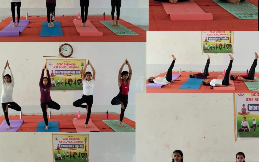 गुड शेफर्ड स्कूल मध्ये आंतरराष्ट्रीय योग दिन साजरा.
