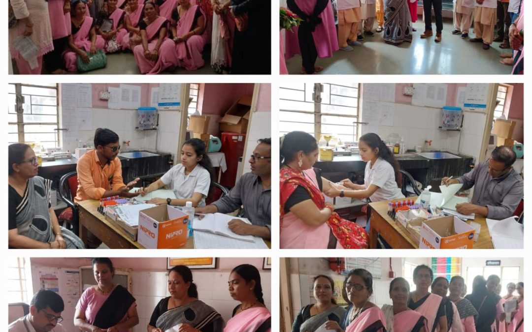मनमाड शहरात अंगणवाडी सेविकांचे आरोग्य तपासणी शिबिर संपन्न