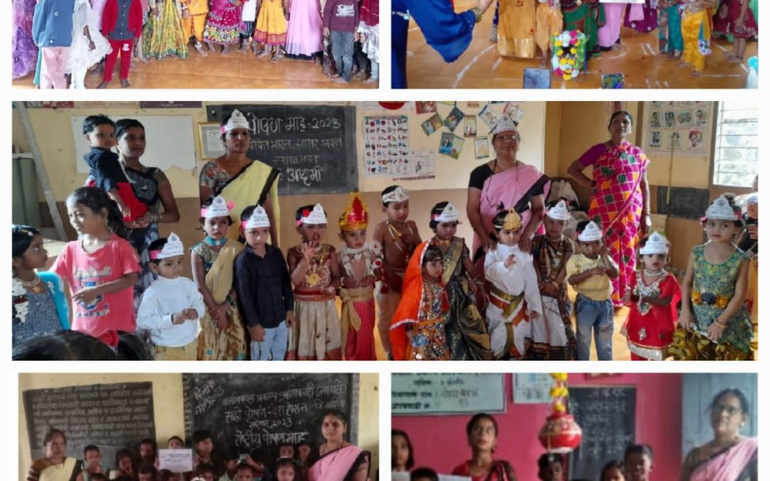 कृष्णजन्माष्टमी आणि दहीहंडी महोत्सवाचे औचित्य साधुन केली जात आहे पोषण माहच्या विविध थिमविषयी जनजागृती