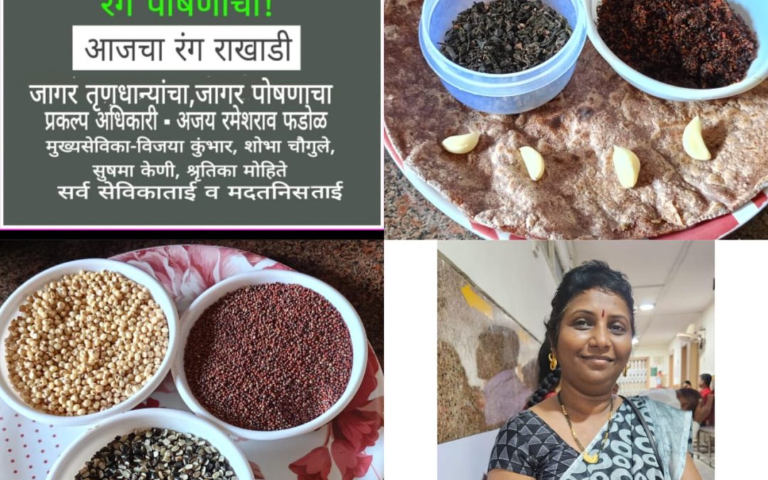 नवरात्र उत्सवाचे औचित्य साधून बाल विकास प्रकल्प अधिकारी (ना) उल्हासनगर अंतर्गत नऊ रंगांवर आधारित विविध पौष्टिक पाककृतींची जनजागृती