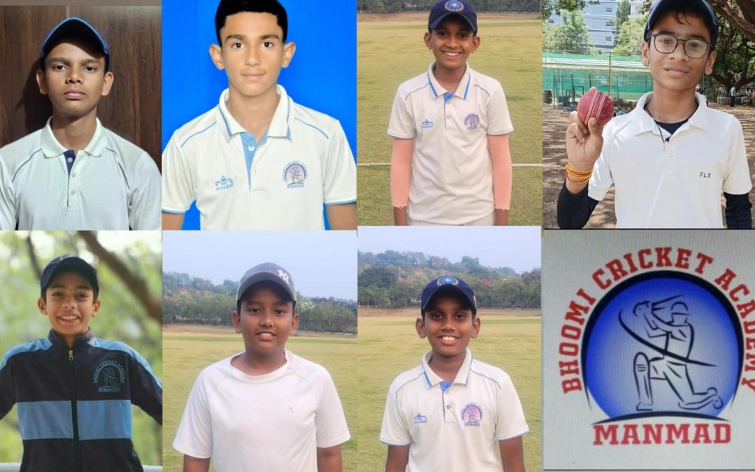 भुमी क्रिकेट अकॅडमीतील सात खेळाडुंची नंदुरबार जिल्हा क्रिकेट आसोसिएशन अंडर 14 संघात निवड