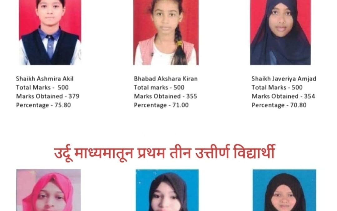 एच.ए.के.हायस्कूल अँड ज्यु. कॉलेज इ.10 वी परीक्षेत घवघवीत यश.