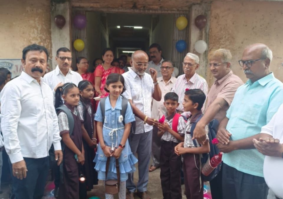 छत्रे विद्यालयात विद्यार्थ्यांचा प्रवेशोत्सव उत्साहात