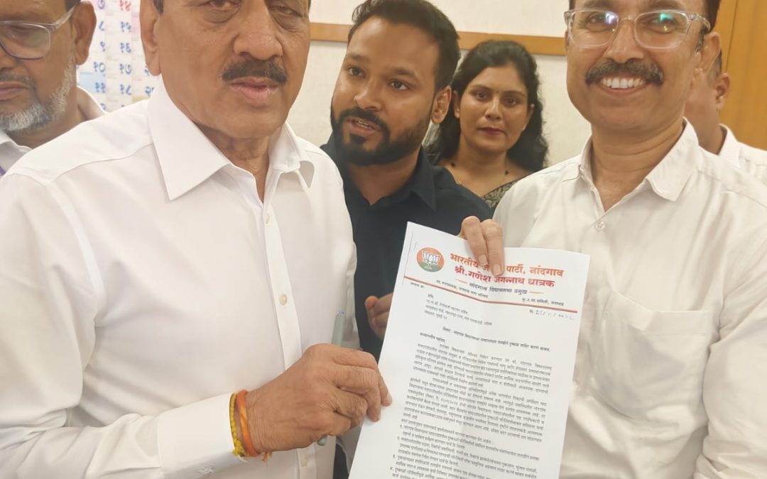 नांदगाव तालुका दुष्काळी जाहीर करा – गणेश धात्रक यांचे गिरीश महाजनांकडे मागणी