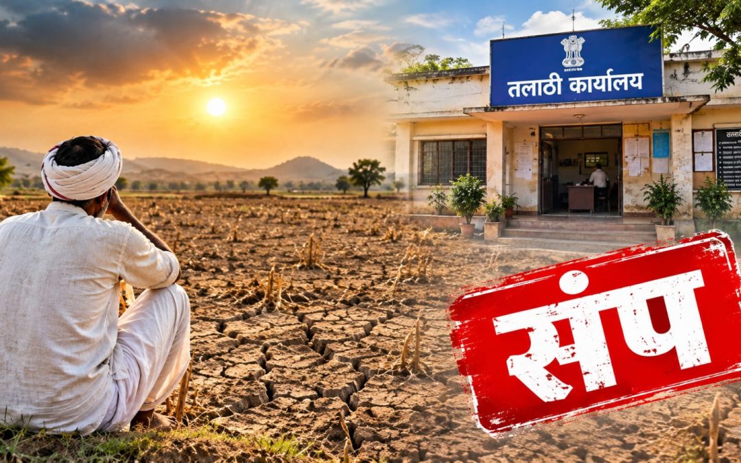 अस्मानी संकटा पाठोपाठ तलाठी संपामुळे बळीराजा हतबल