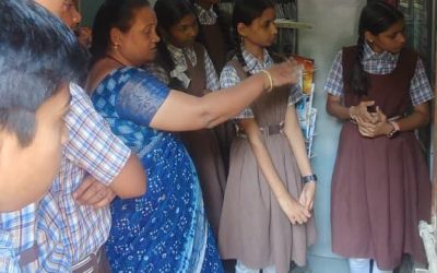 अभिजात मराठी भाषा सप्ताह निमित्त सरस्वती विद्या मंदिर हायस्कूल च्या विध्यार्थ्यांनी मनमाड सार्वजनिक वाचनालयास दिली क्षेत्र भेट.
